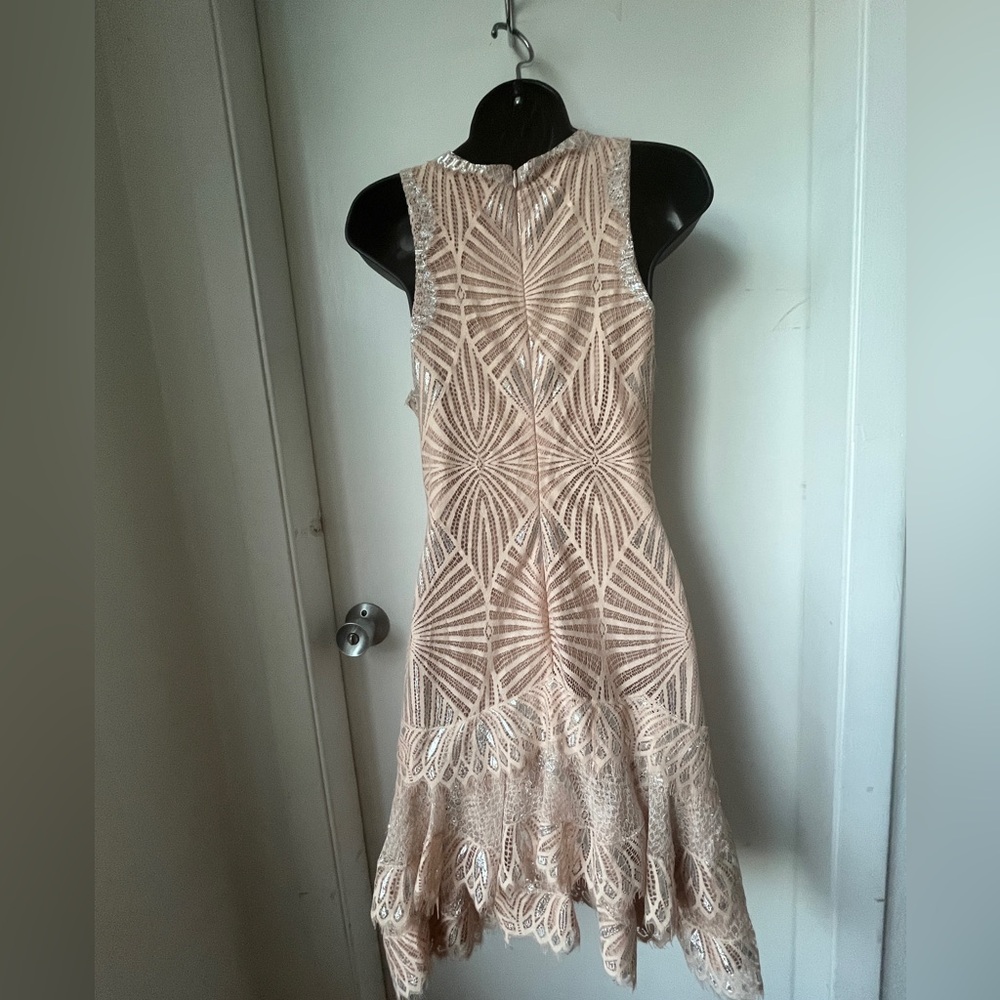 Jonathan Simkhai Metallic Mini Dress Nude size 2 - Picture 7 of 16